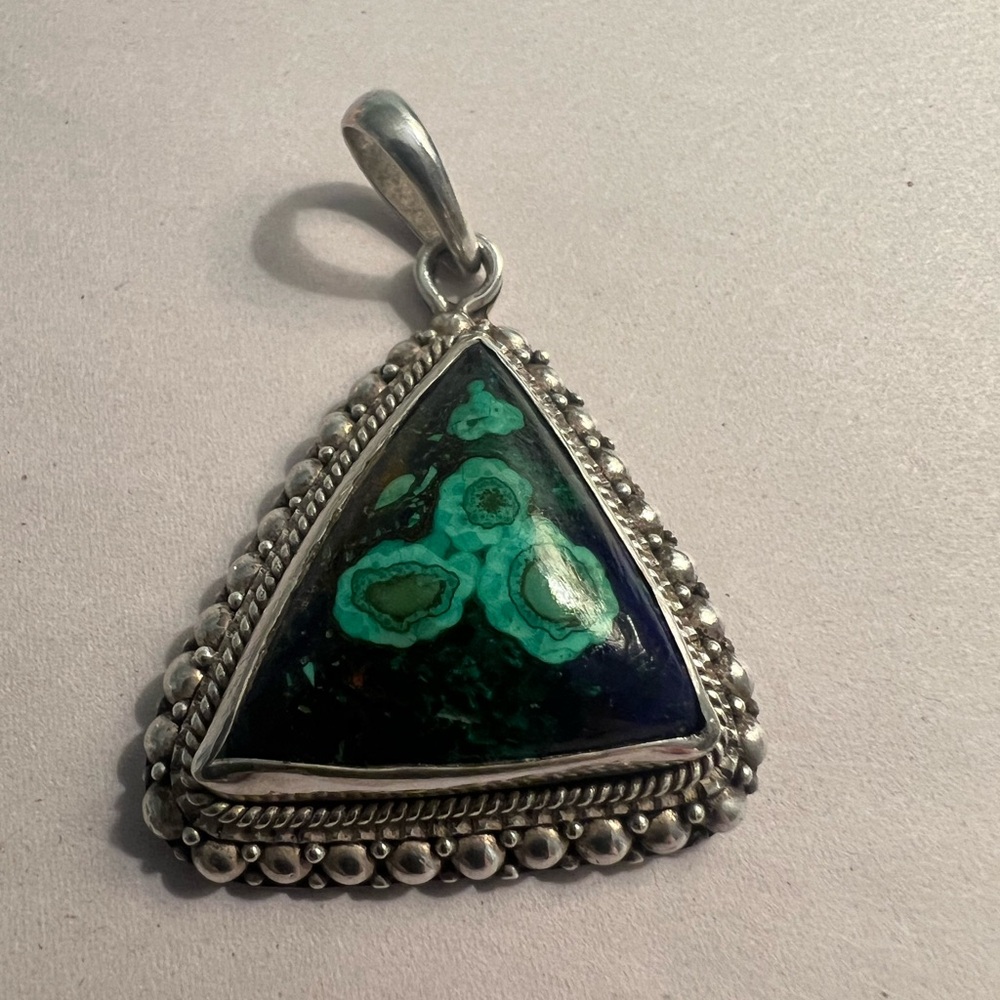 Custom Hand Made Genuine Stone Set in Sterling Silver Frame